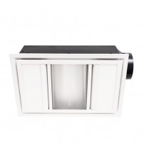 Mercator Domino Bathroom 3-In-1 Unit Heat, LED Light, Exhaust Fan - White